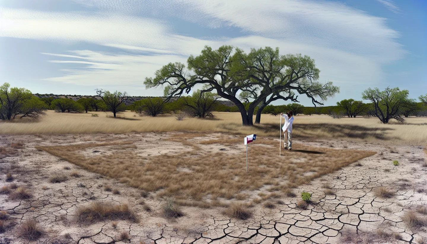 Placing a property boundary marker on a vacant land parcel