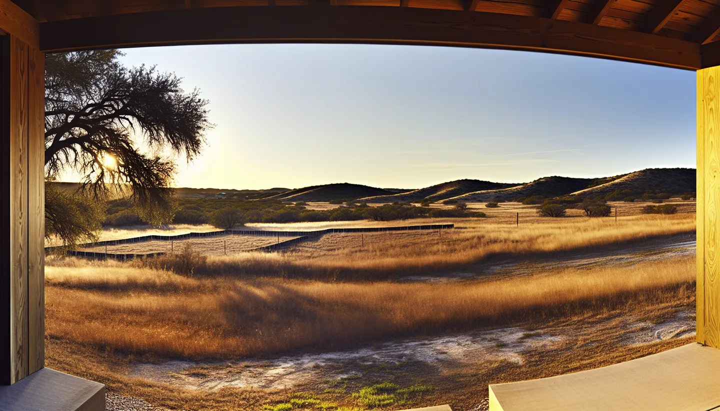 Porch view overlooking a vacant lot for sale in Texas