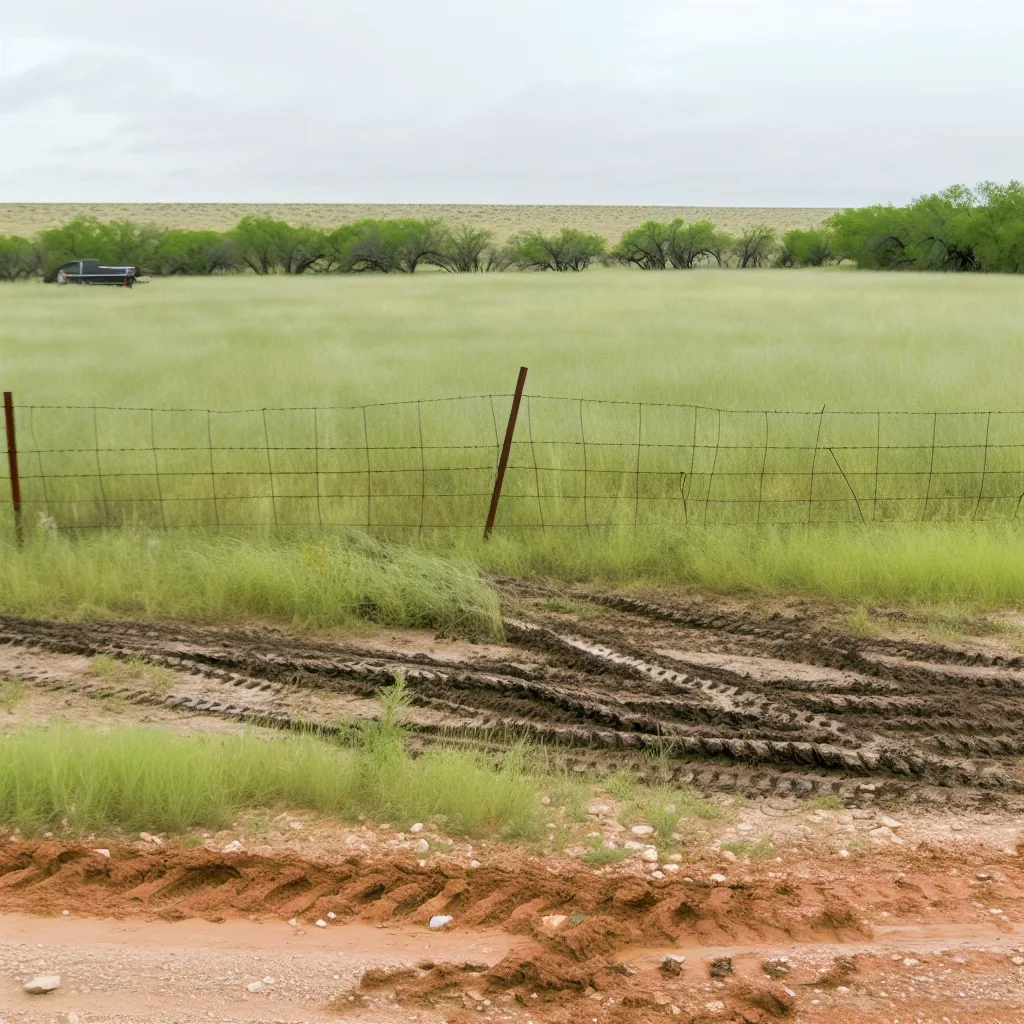 Rural acreage with open grassland and conifer forest in El Paso County, Texas