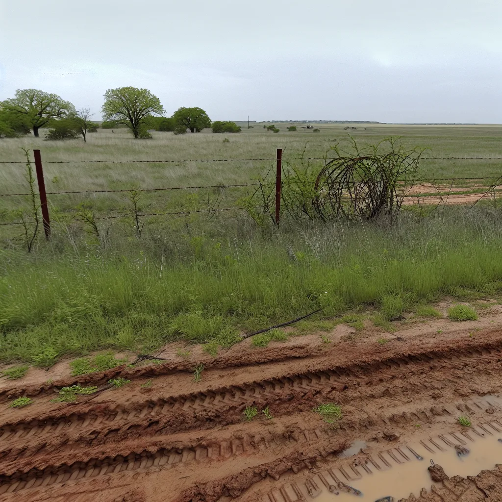 Rural acreage with open grassland and conifer forest in Hunt County, Texas
