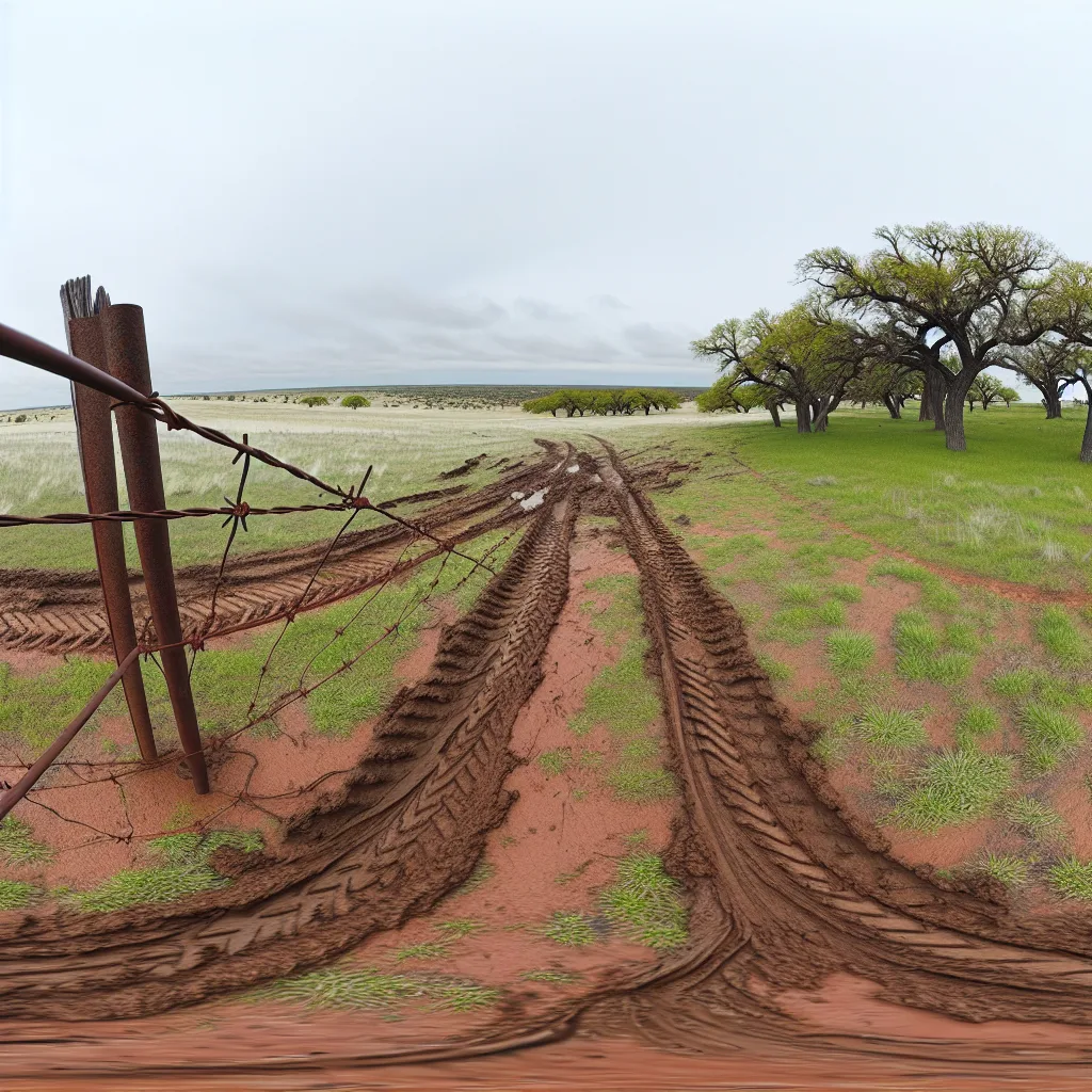 Rural acreage with open grassland and conifer forest in Marfa, Texas