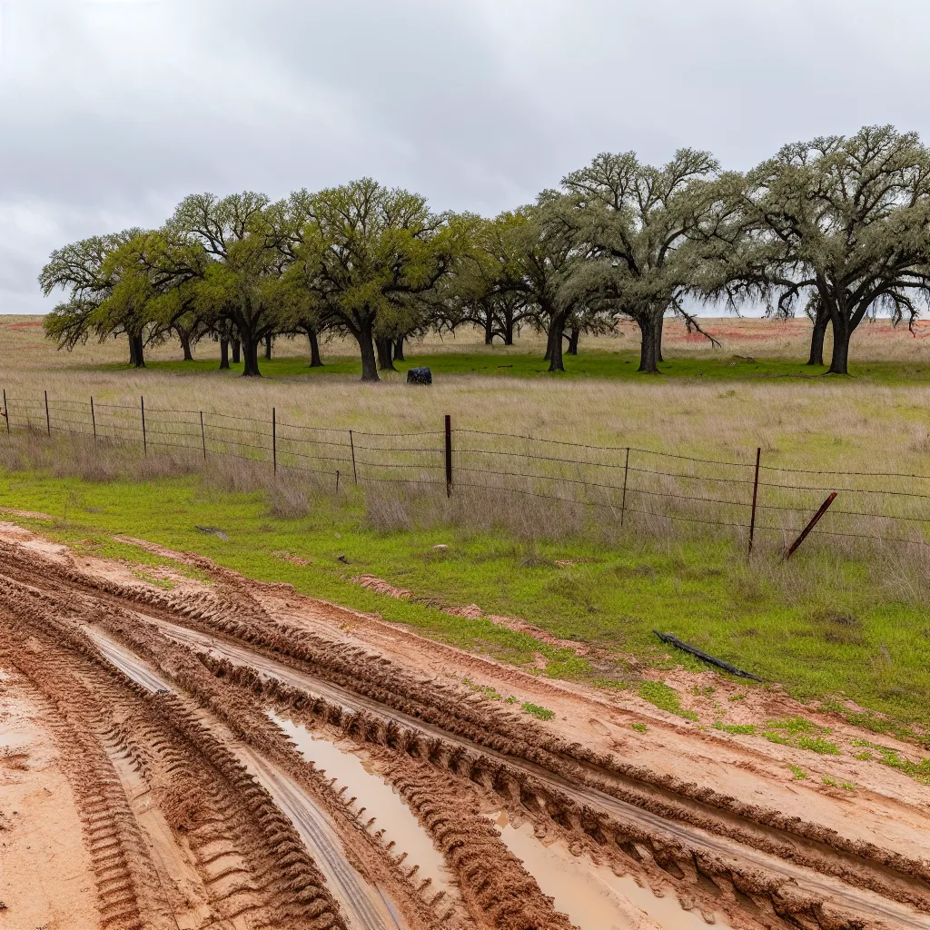 Rural acreage with open grassland and conifer forest in Polk County, Texas