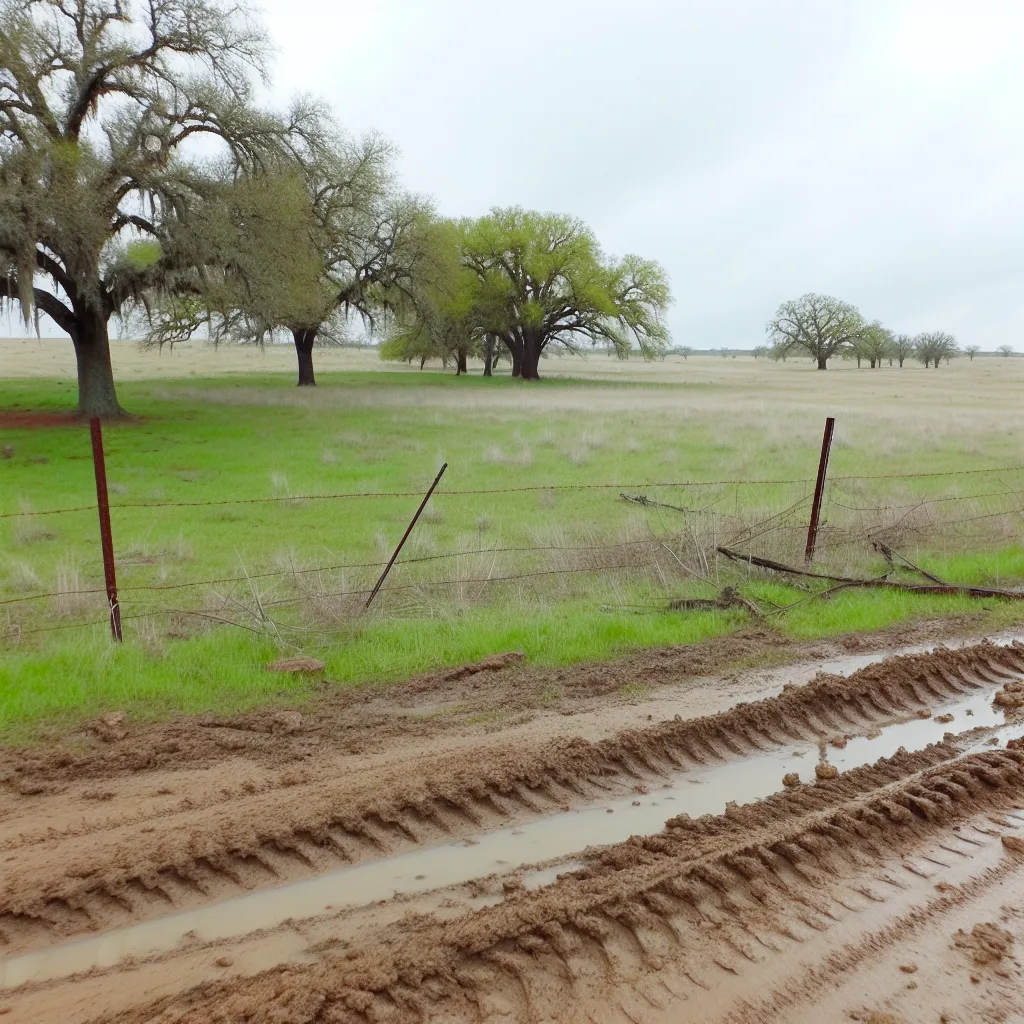 Rural acreage with open grassland and conifer forest in San Jacinto County, Texas