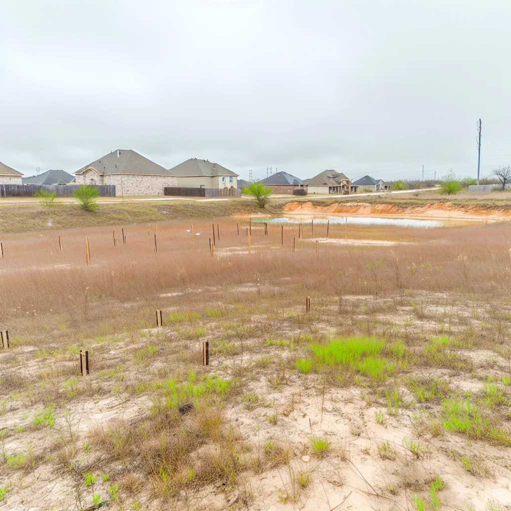 Cleared vacant residential lot for sale in Coldspring, Texas