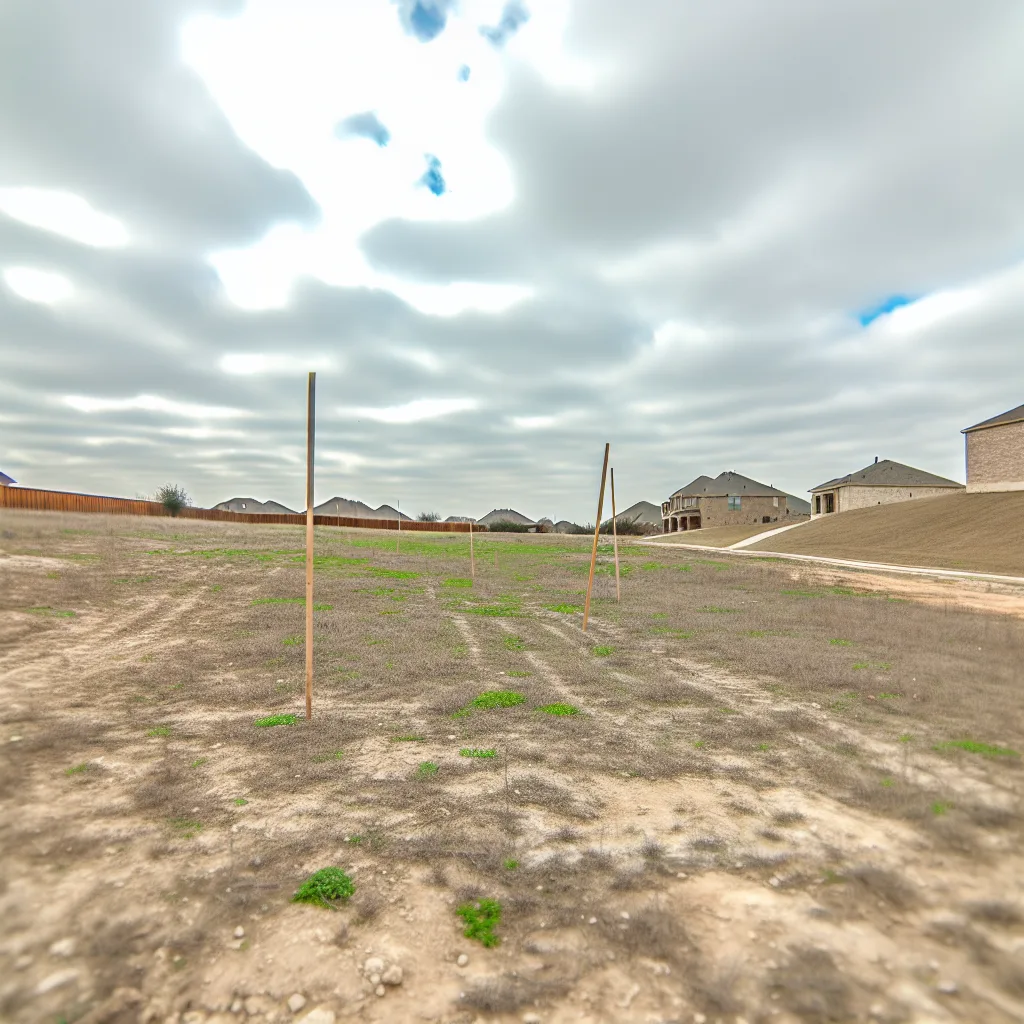 Cleared vacant residential lot for sale in Denton County, Texas