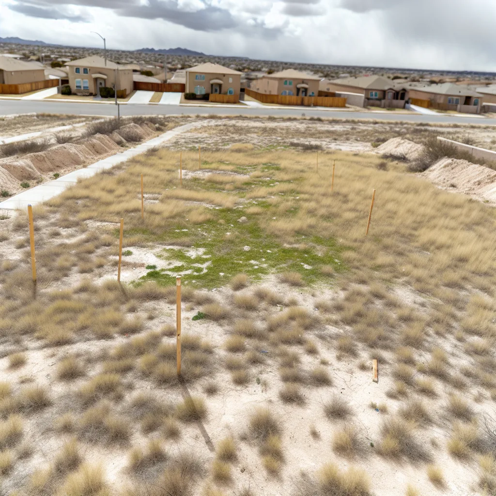 Cleared vacant residential lot for sale in El Paso County, Texas