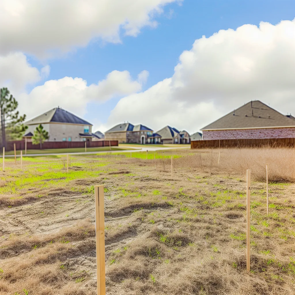 Cleared vacant residential lot for sale in Livingston, Texas